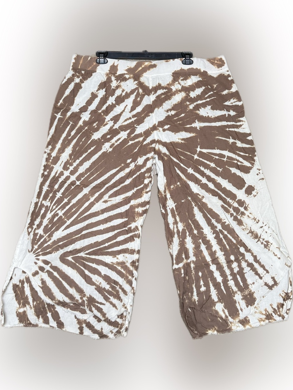 XCVI Wearables Wide Leg Cropped Tie Dye Woven Pants